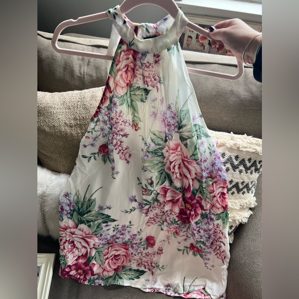 Floral high neck dress ✨